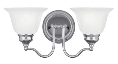 Livex Lighting Essex Collection 2 Light Polished Chrome Bath Light in Polished Chrome 1352-05