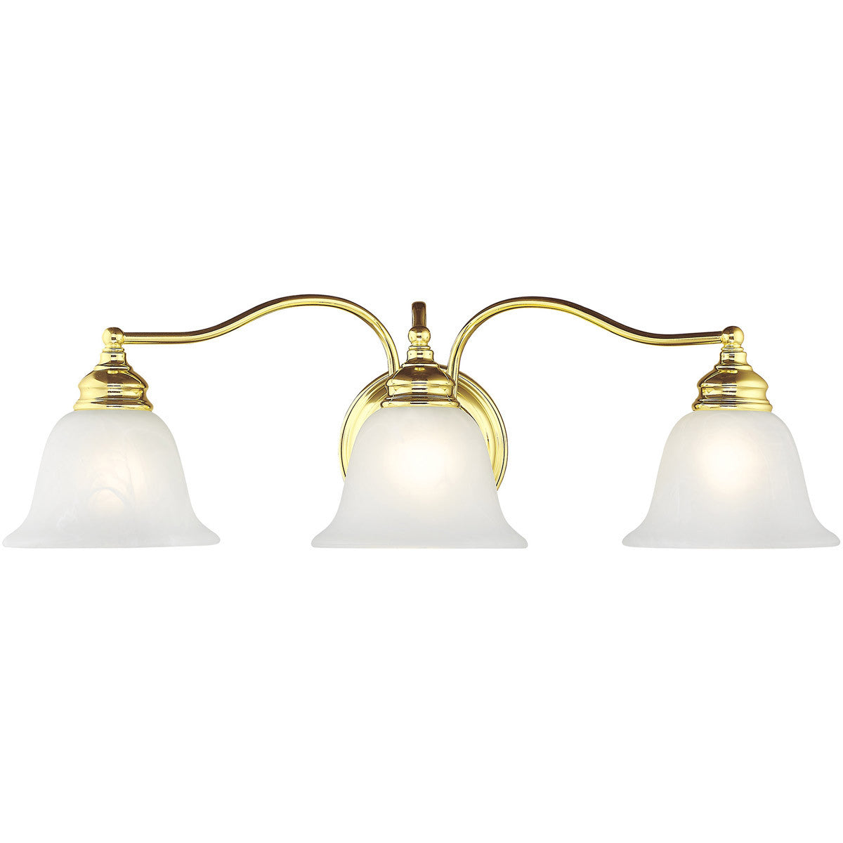 Livex Lighting Essex Collection 3 Light Polished Brass Bath Light in Polished Brass 1353-02