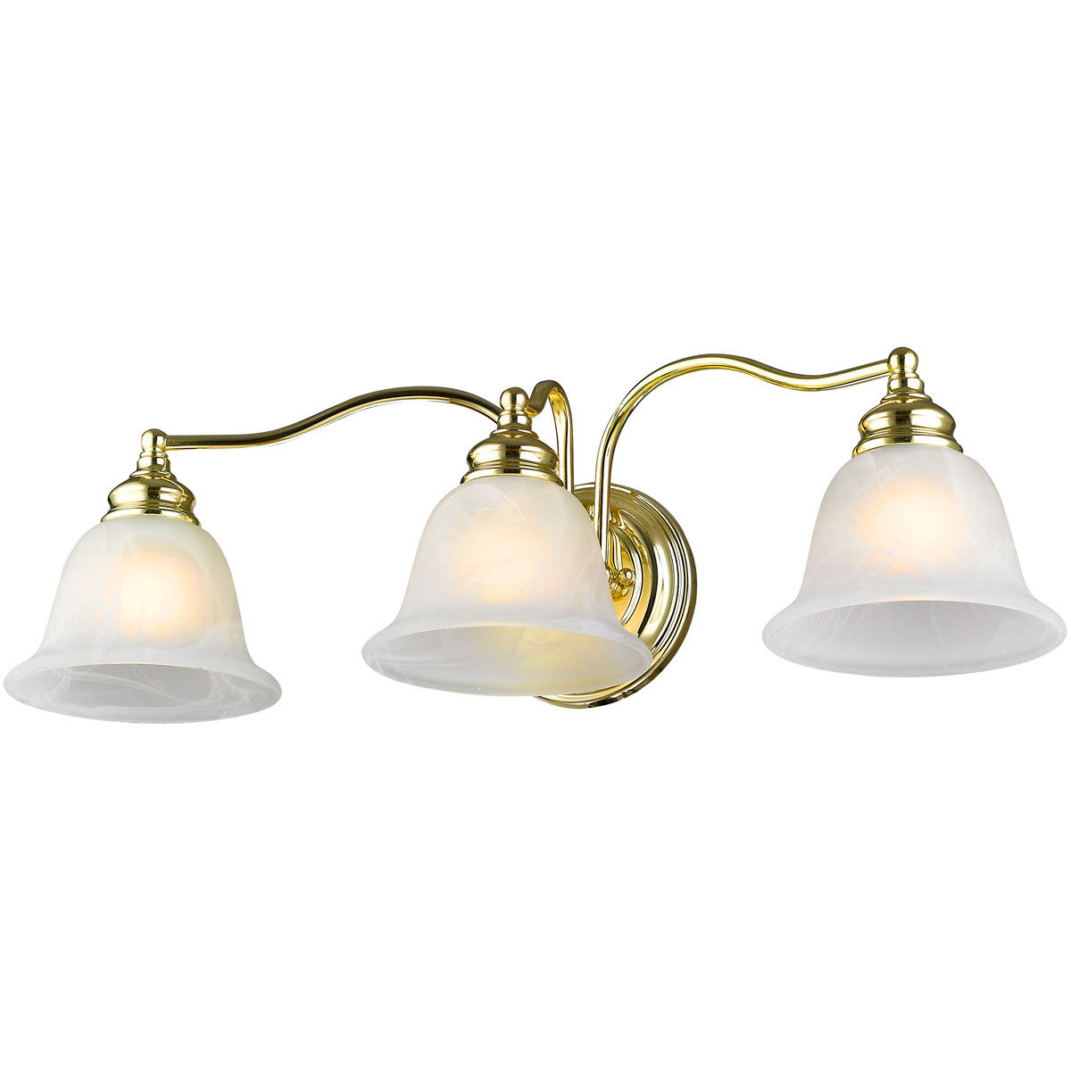 Livex Lighting Essex Collection 3 Light Polished Brass Bath Light in Polished Brass 1353-02