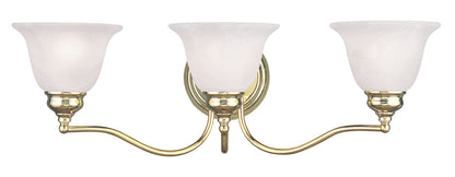 Livex Lighting Essex Collection 3 Light Polished Brass Bath Light in Polished Brass 1353-02