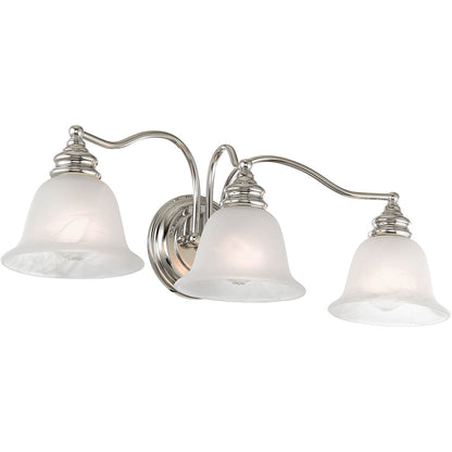 Livex Lighting Essex Collection 3 Light Polished Chrome Bath Light in Polished Chrome 1353-05