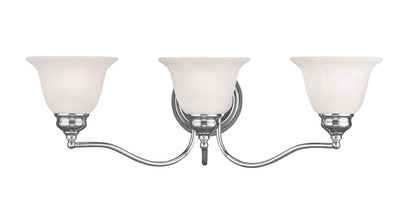 Livex Lighting Essex Collection 3 Light Polished Chrome Bath Light in Polished Chrome 1353-05