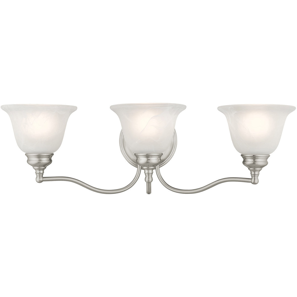 Livex Lighting Essex Collection 3 Light Brushed Nickel Bath Light in Brushed Nickel 1353-91