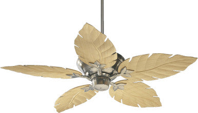 Quorum Monaco Patio Fan in Satin Nickel 135525-65