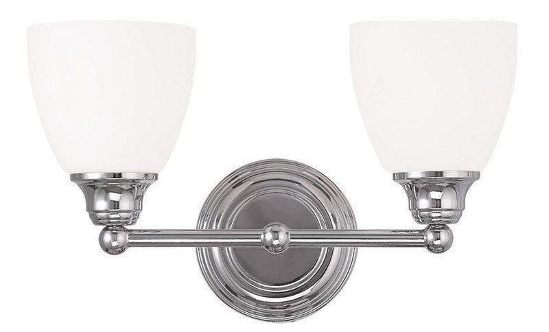 Livex Lighting Somerville Collection 2 Light Polished Chrome Bath Light in Polished Chrome 13662-05