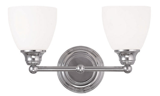 Livex Lighting Somerville Collection 2 Light Polished Chrome Bath Light in Polished Chrome 13662-05