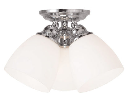 Livex Lighting Somerville Collection 3 Light Polished Chrome Ceiling Mount in Polished Chrome 13664-05