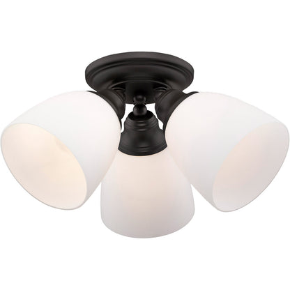 Livex Lighting Somerville Collection 3 Light Bronze Ceiling Mount in Bronze 13664-07