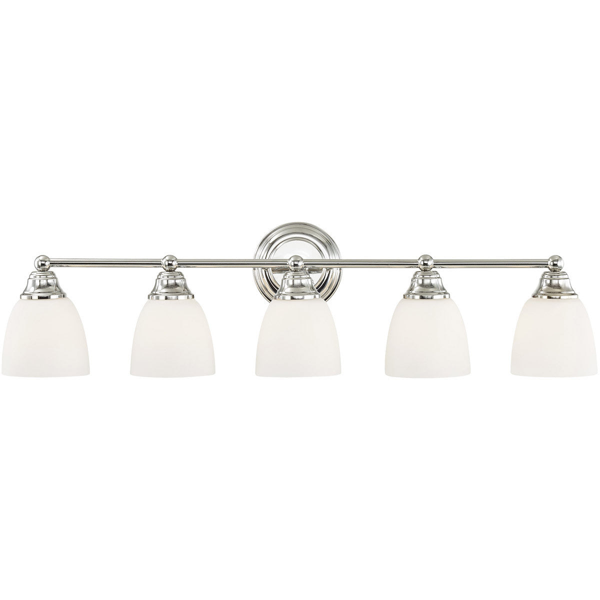 Livex Lighting Somerville Collection 5 Light Polished Chrome Bath Light in Polished Chrome 13665-05