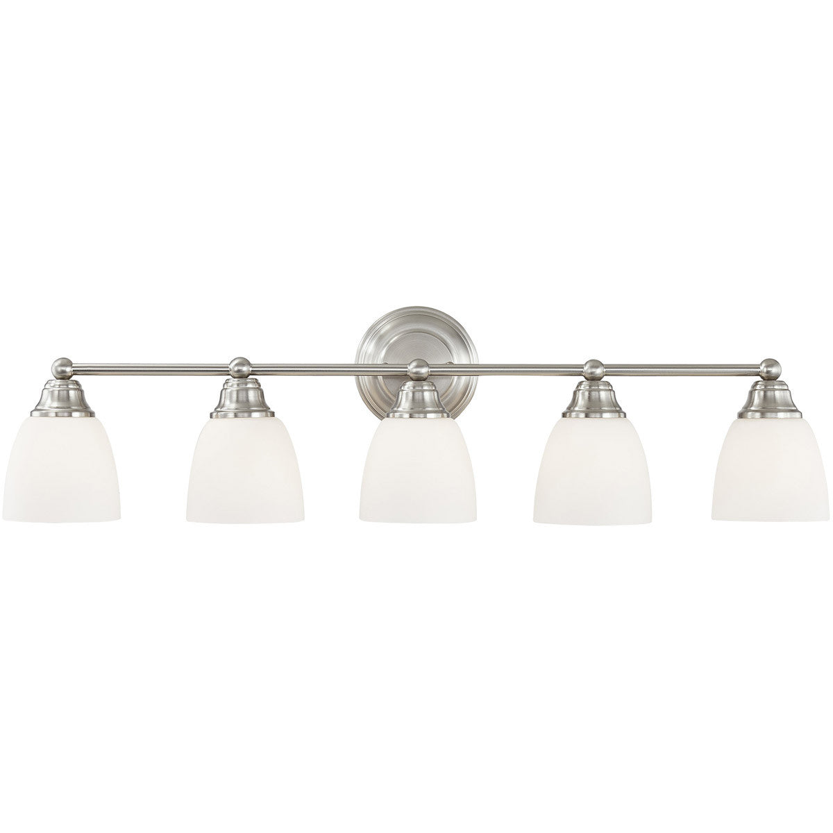 Livex Lighting Somerville Collection 5 Light Brushed Nickel Bath Light in Brushed Nickel 13665-91