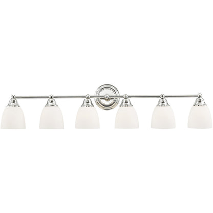 Livex Lighting Somerville Collection 6 Light Polished Chrome Bath Light in Polished Chrome 13666-05