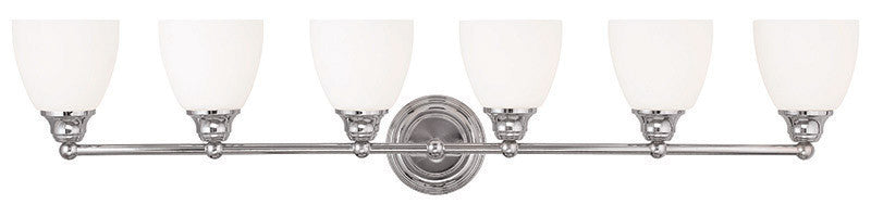 Livex Lighting Somerville Collection 6 Light Polished Chrome Bath Light in Polished Chrome 13666-05