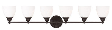 Livex Lighting Somerville Collection 6 Light Bronze Bath Light in Bronze 13666-07