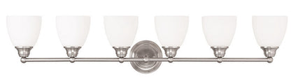 Livex Lighting Somerville Collection 6 Light Brushed Nickel Bath Light in Brushed Nickel 13666-91