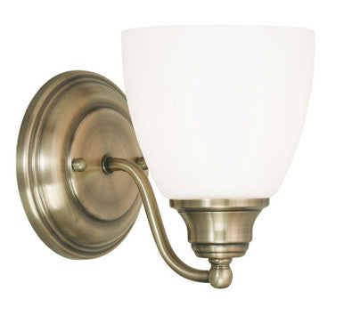 Livex Lighting Somerville Collection 1 Light Antique Brass Wall Sconce in Antique Brass 13671-01