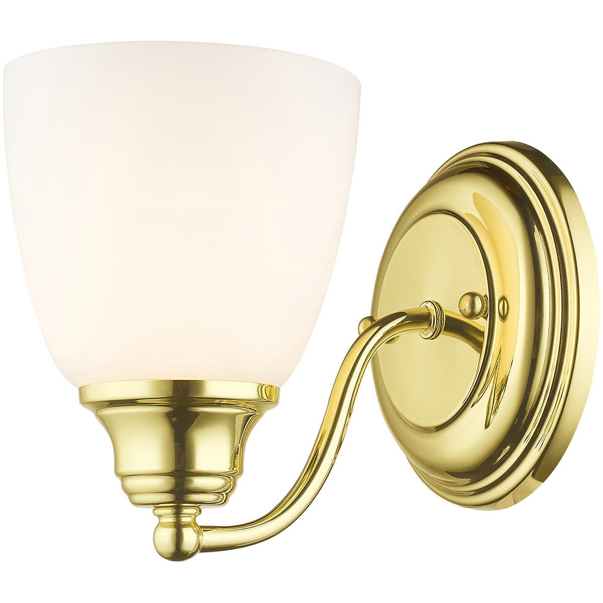 Livex Lighting Somerville Collection 1 Light Polished Brass Wall Sconce in Polished Brass 13671-02