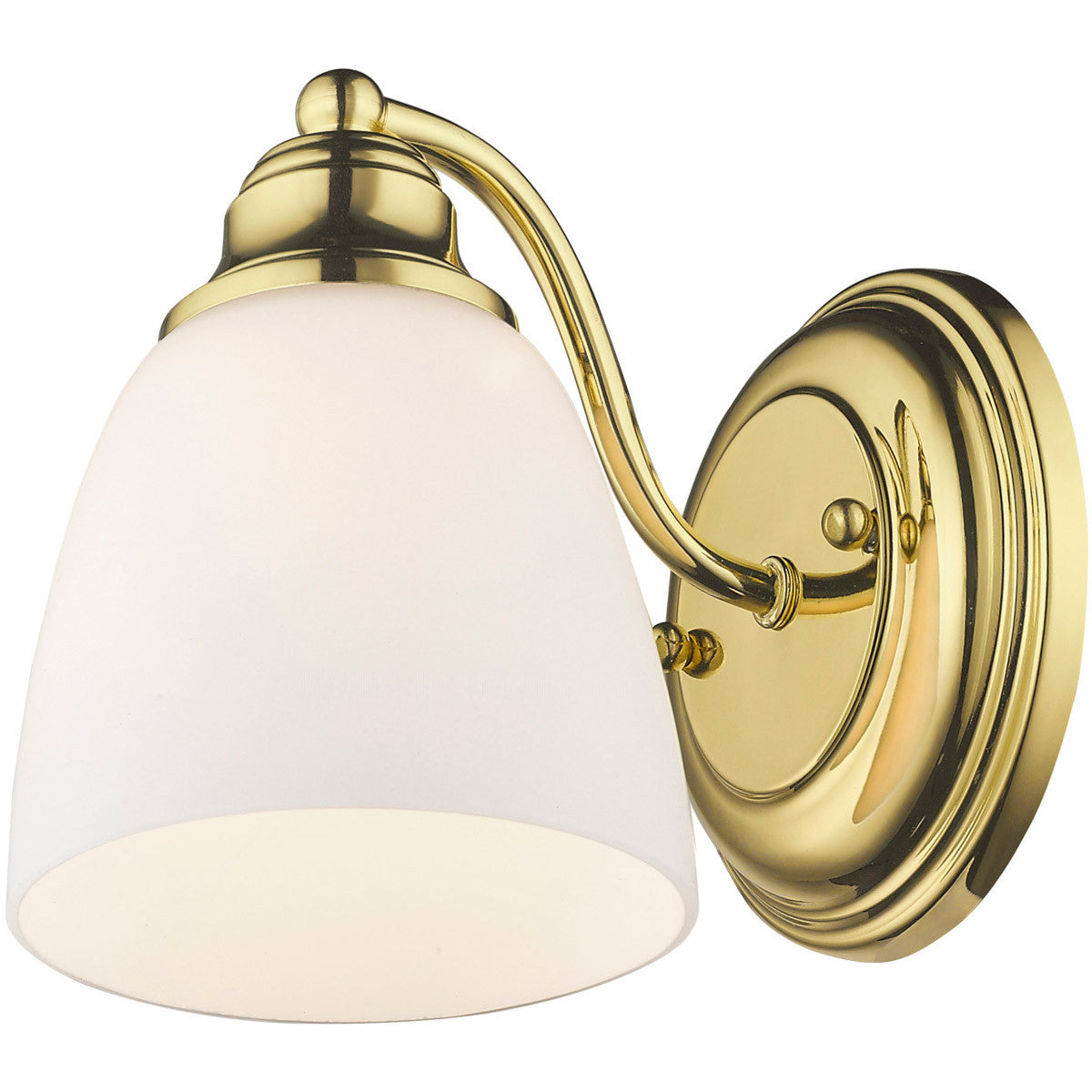 Livex Lighting Somerville Collection 1 Light Polished Brass Wall Sconce in Polished Brass 13671-02