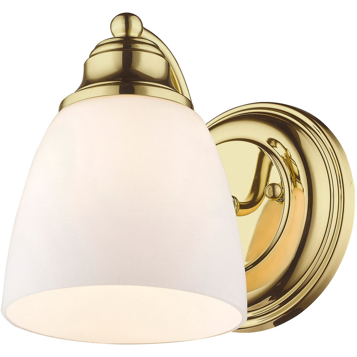 Livex Lighting Somerville Collection 1 Light Polished Brass Wall Sconce in Polished Brass 13671-02