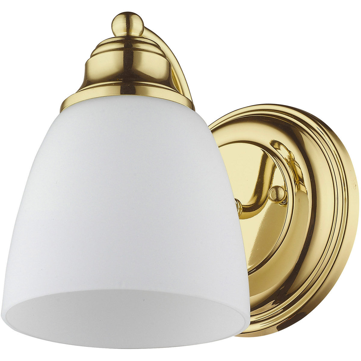 Livex Lighting Somerville Collection 1 Light Polished Brass Wall Sconce in Polished Brass 13671-02