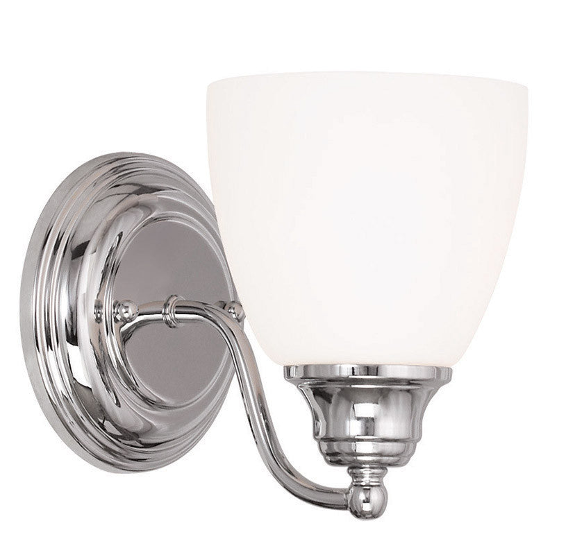 Livex Lighting Somerville Collection 1 Light Polished Chrome Wall Sconce in Polished Chrome 13671-05