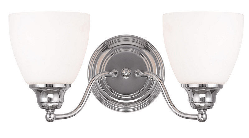 Livex Lighting Somerville Collection 2 Light Polished Chrome Bath Light in Polished Chrome 13672-05