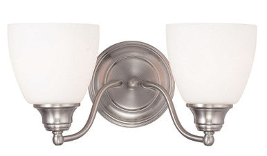 Livex Lighting Somerville Collection 2 Light Brushed Nickel Bath Light in Brushed Nickel 13672-91