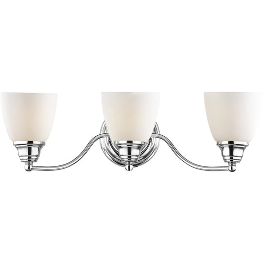 Livex Lighting Somerville Collection 3 Light Polished Chrome Bath Light in Polished Chrome 13673-05