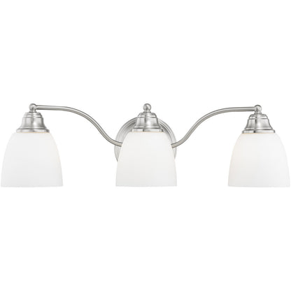 Livex Lighting Somerville Collection 3 Light Brushed Nickel Bath Light in Brushed Nickel 13673-91