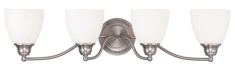 Livex Lighting Somerville Collection 4 Light Brushed Nickel Bath Light in Brushed Nickel 13674-91