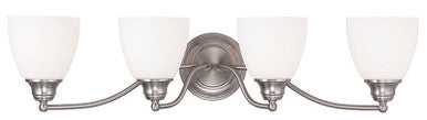 Livex Lighting Somerville Collection 4 Light Brushed Nickel Bath Light in Brushed Nickel 13674-91