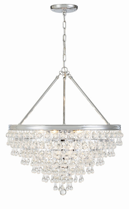 Crystorama Calypso 8 Light Crystal Teardrop Polished Chrome Chandelier 137-CH