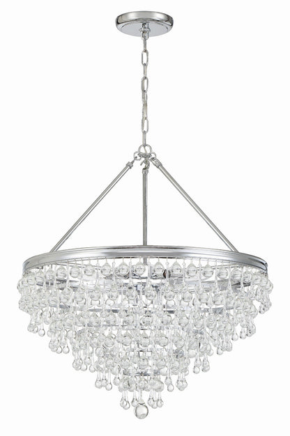 Crystorama Calypso 8 Light Crystal Teardrop Polished Chrome Chandelier 137-CH