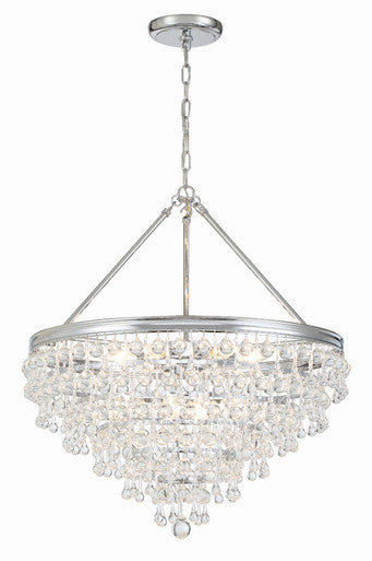 Crystorama Calypso 8 Light Crystal Teardrop Polished Chrome Chandelier 137-CH