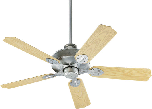 Quorum HUDSON Patio Fan in Galvanized 137525-9