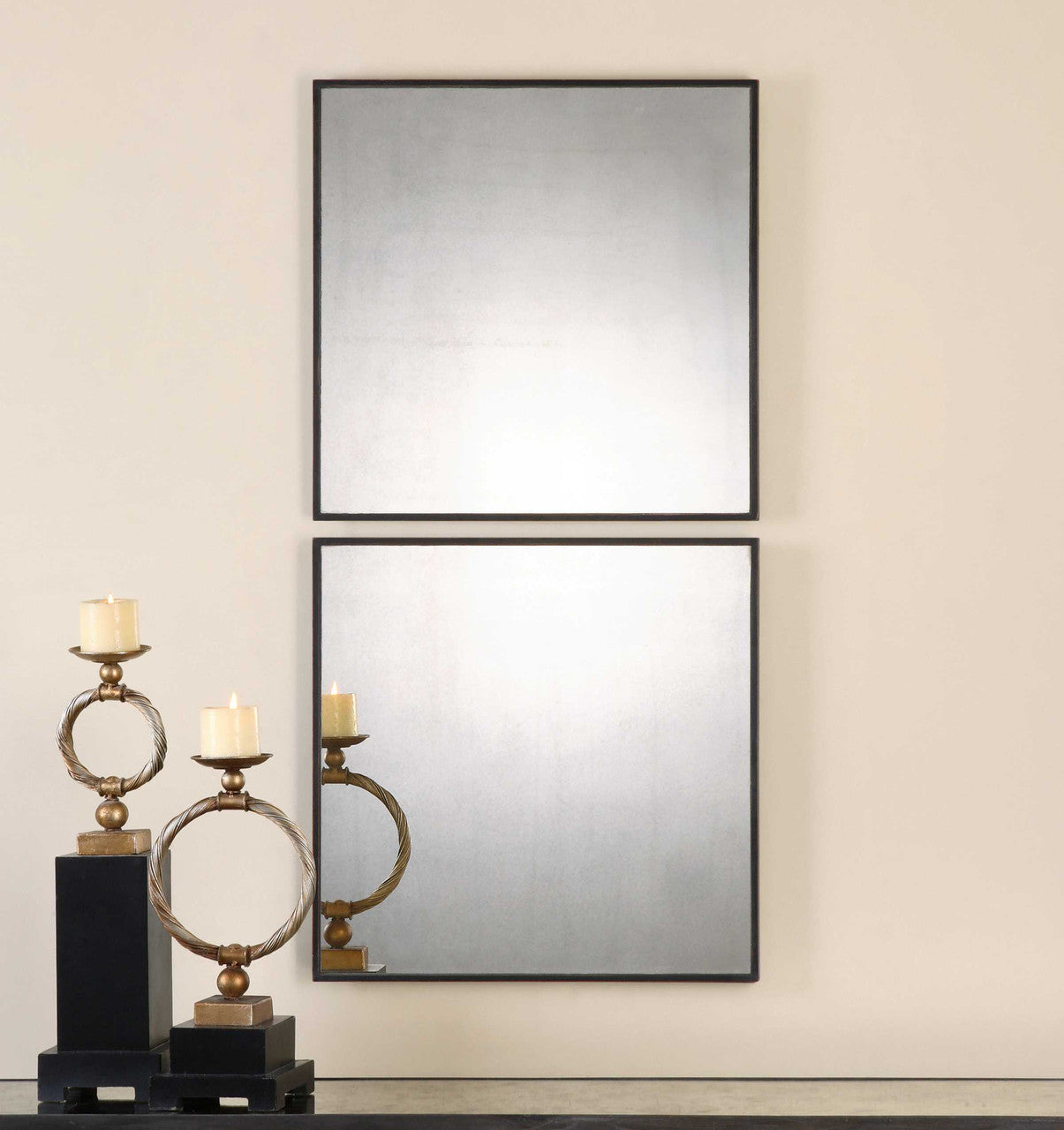 Uttermost Matty Antiqued Square Mirrors, S/2 13932