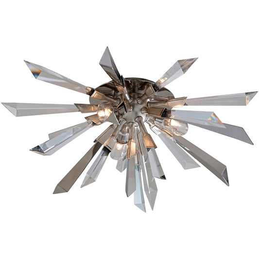 Corbett Lighting Inertia Flush Mount in Silver Leaf 140-33