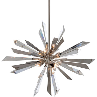 Corbett Lighting Inertia Chandelier in Silver Leaf 140-47