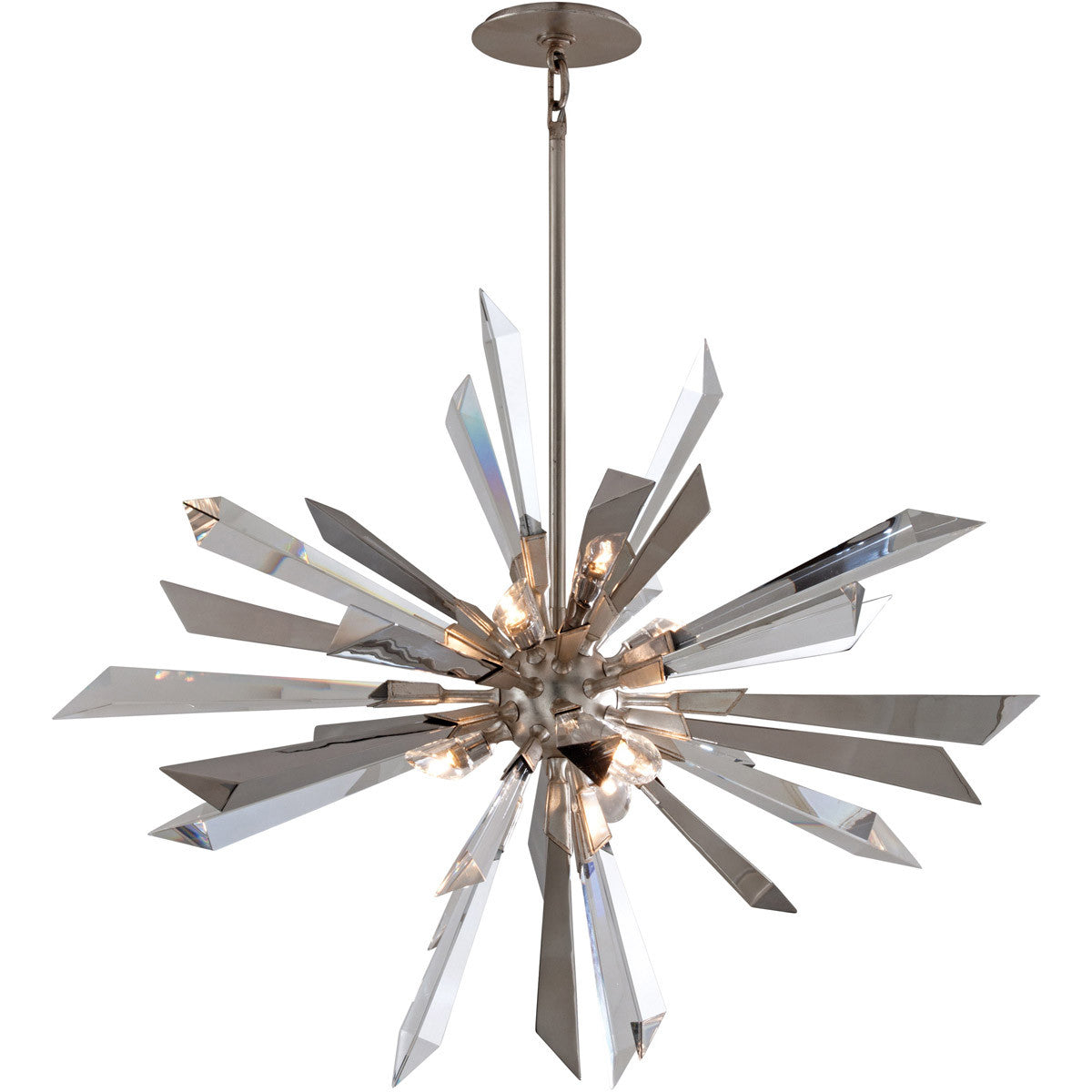 Corbett Lighting Inertia Chandelier in Silver Leaf 140-47