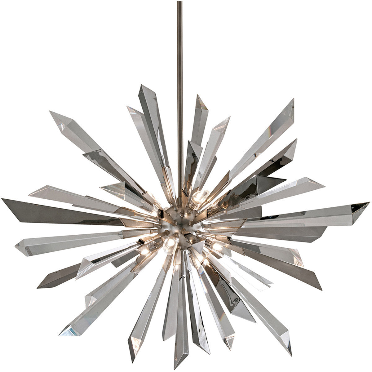 Corbett Lighting Inertia Chandelier in Silver Leaf 140-48