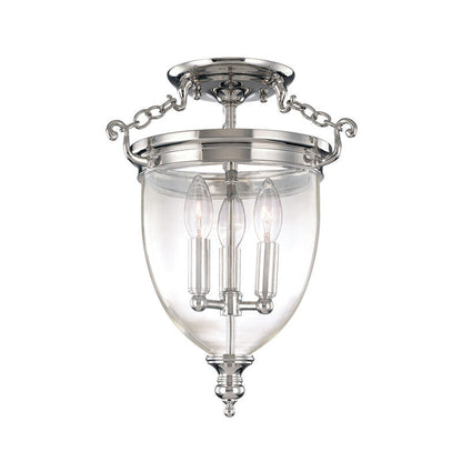 Hudson Valley Lighting Hanover Semi Flush in Polished Nickel 140-PN