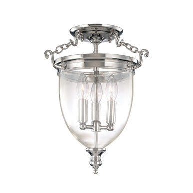 Hudson Valley Lighting Hanover Semi Flush in Polished Nickel 140-PN