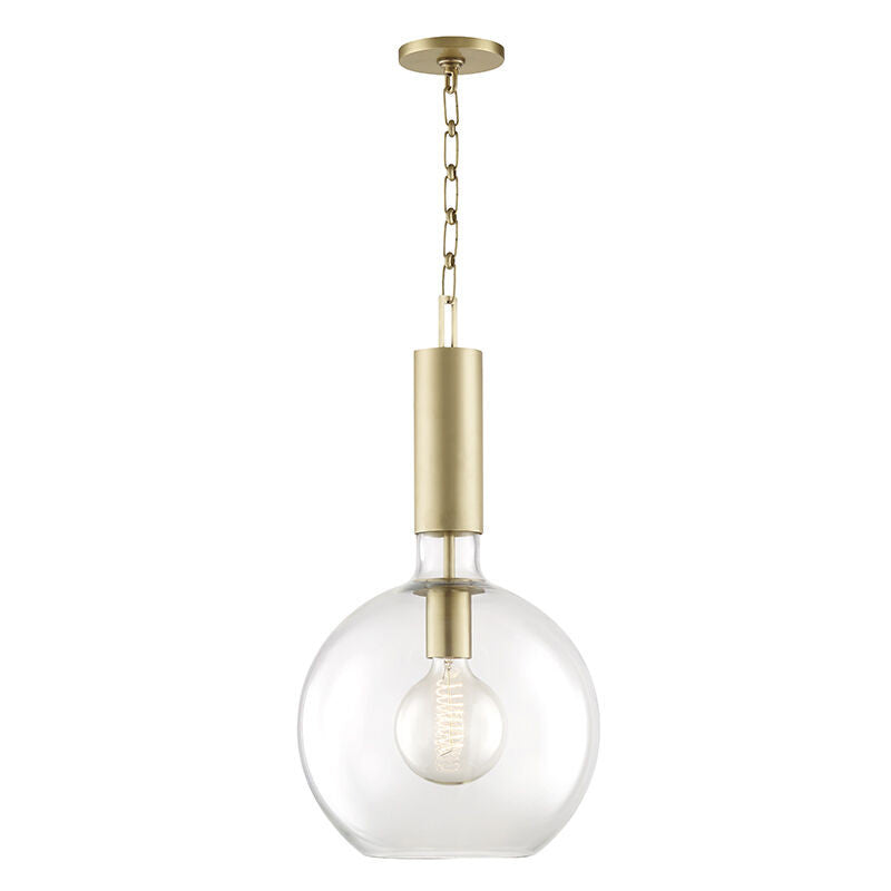 Hudson Valley Lighting Raleigh Pendant in Aged Brass 1413-AGB