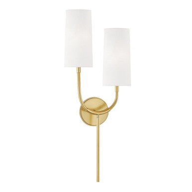 Hudson Valley Lighting Vesper Wall Sconce in Aged Brass 1422-AGB