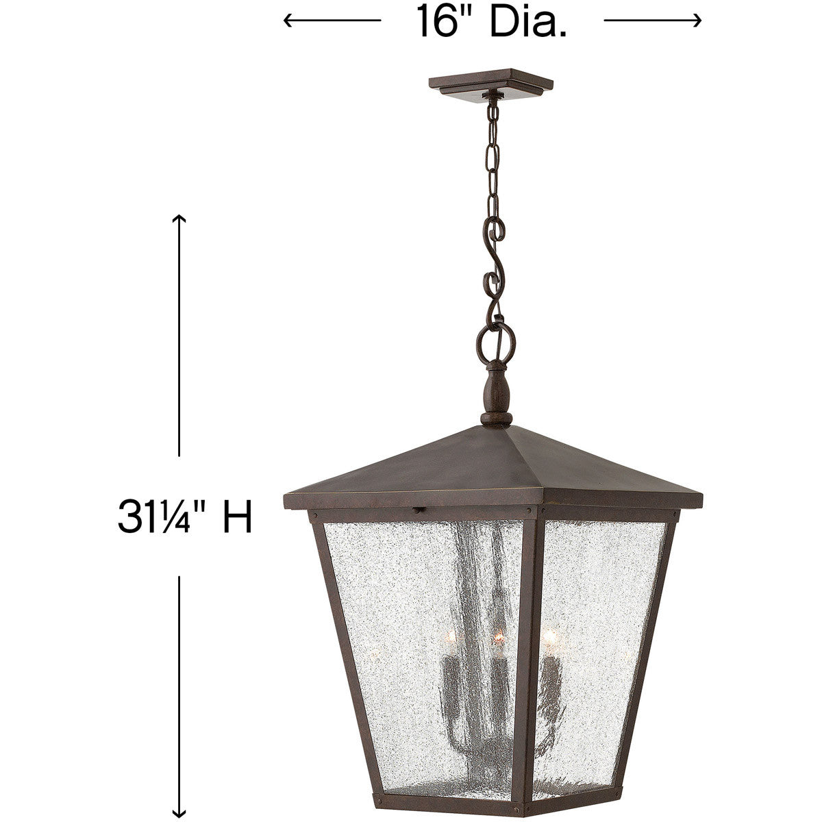 Hinkley Lighting Trellis Extra Large Hanging Lantern Regency Bronze 1428RB