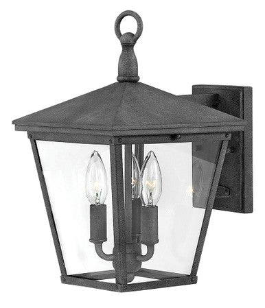 Hinkley Lighting Trellis Extra Small Wall Mount Lantern Aged Zinc 1429DZ