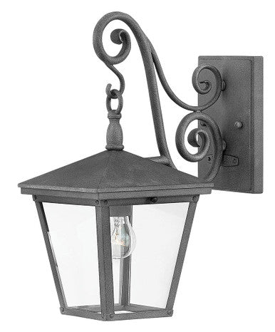 Hinkley Lighting Trellis Small Wall Mount Lantern Aged Zinc 1430DZ