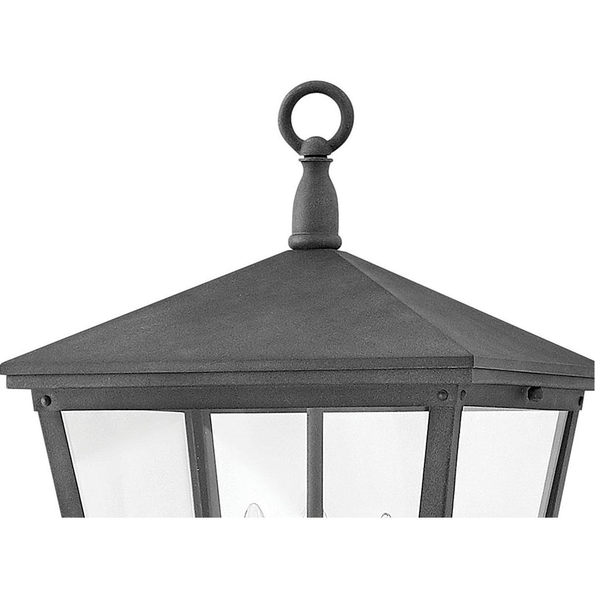 Hinkley Lighting Trellis Large Post Top or Pier Mount Lantern Aged Zinc 1431DZ