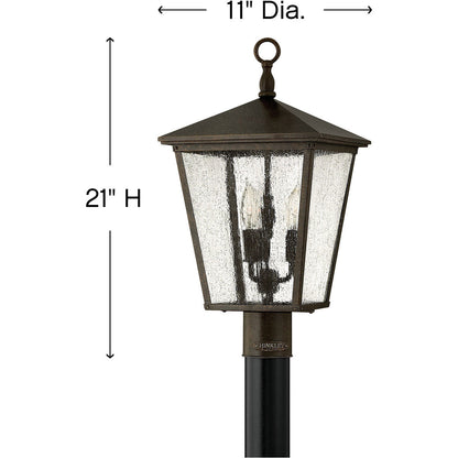 Hinkley Lighting Trellis Large Post Top or Pier Mount Lantern Regency Bronze 1431RB