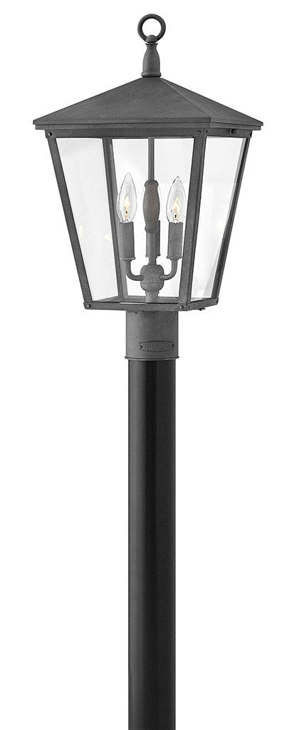 Hinkley Lighting Trellis Large Post Top or Pier Mount Lantern Aged Zinc LED Bulb(s) Included 1431DZ-LL