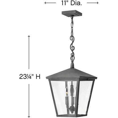 Hinkley Lighting Trellis Large Hanging Lantern Aged Zinc 1432DZ